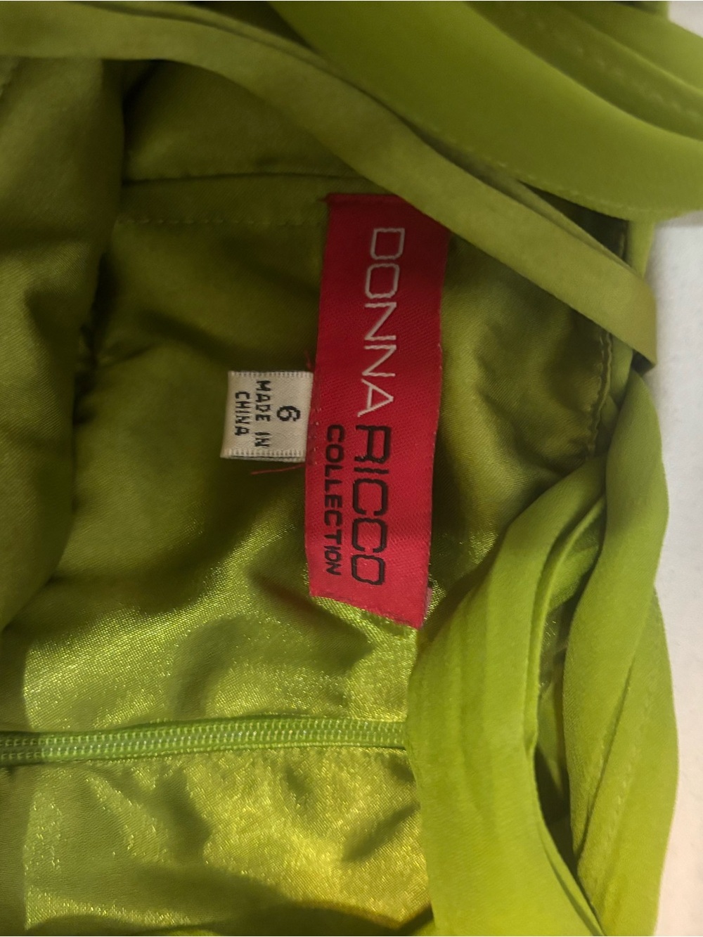 Donna Ricco Bright Green with black accents Dress